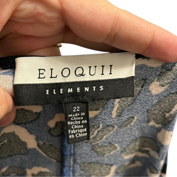 Eloquii Blue Leopard Print Jumpsuit - Picture 8 of 8